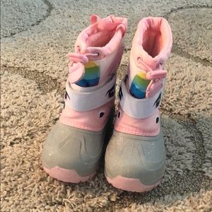Thermolite Unicorn Snow Boots Size 8